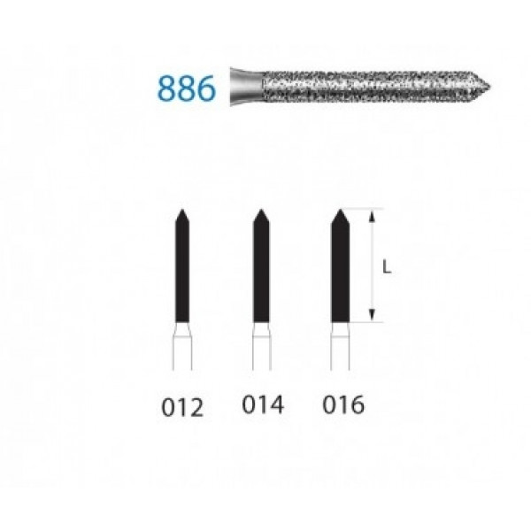 FRESA KOMET FG 886 – Fresa cilíndrica punta biselada grano medio 5u