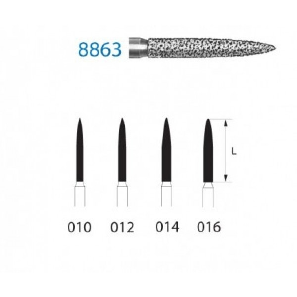 KOMET FG 8863 – Broca diamante chama longa grão fino 5u