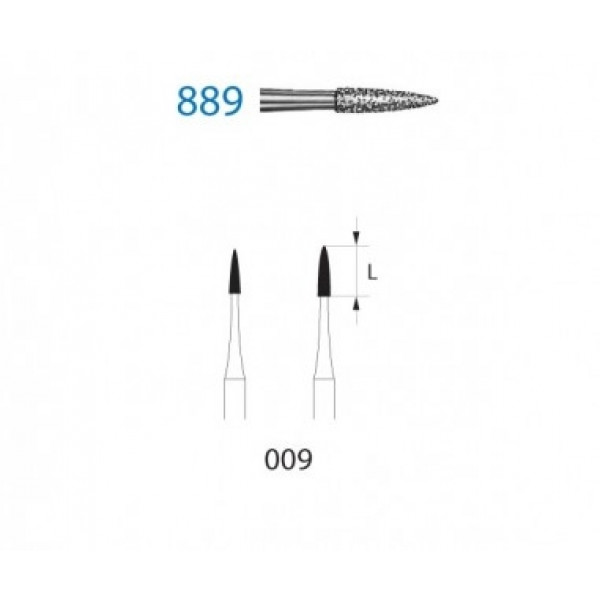 889-009 FG DIAMANTE KOMET – Fraise flamme grain moyen 5u