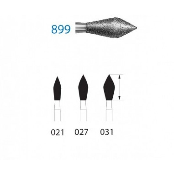 FRESA KOMET FG 899 – Fresa diamante rugby, grão médio, 5un