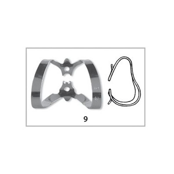 9 CLAMP CON ALA – IVORY kofferdam kapocs, 1db