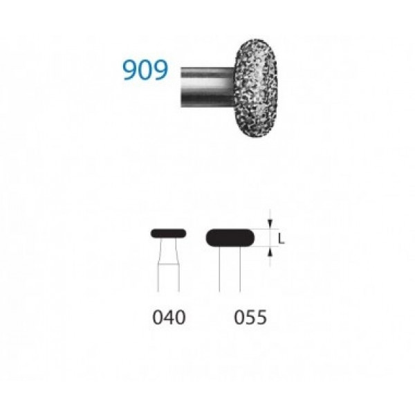 FRESA KOMET FG 909 – Fresa diamante roda, grão médio, 5un