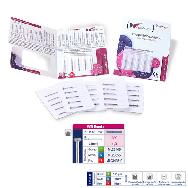 FRESA FG DIAMANTE FIG 068 - 909 RUEDA – Gyémánt fúró közepes szemcseméret MEDICALINE
