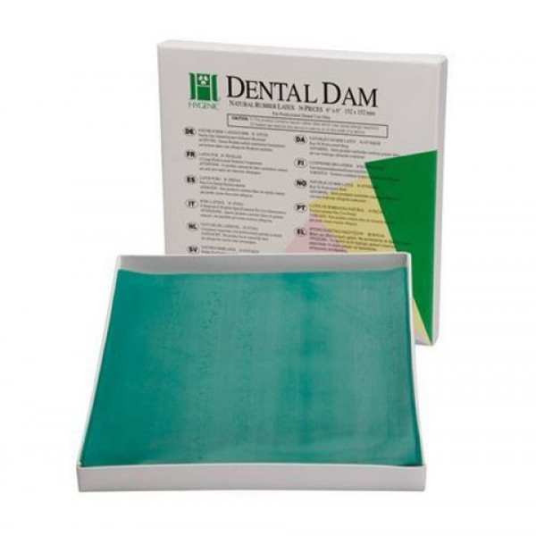 9105 DIQUE SIN LATEX MEDIO – Digue en caoutchouc sans latex HYGENIC 152x152mm