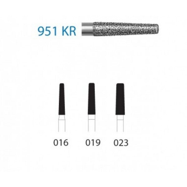 KOMET FG 951KR – Fresa diamantata conica a spalla grana media