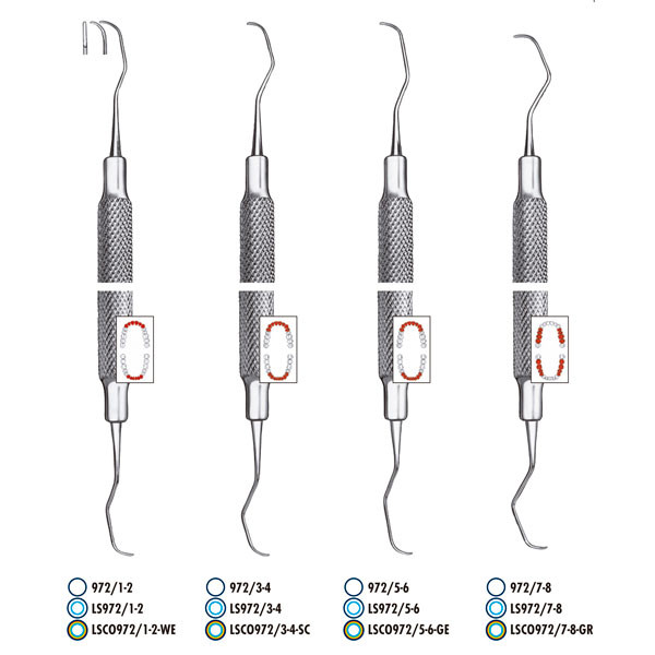 972/1-2 GRACEY ANTERIOR – Cureta periodontal de aço inoxidável