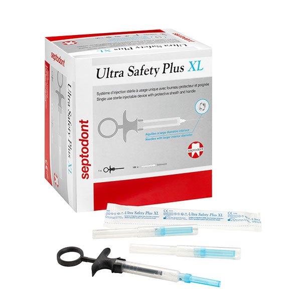 AGUJAS ULTRA SAFETY PLUS 27G 25 – Biztonsági fogászati tű Septodont 0,4x25mm