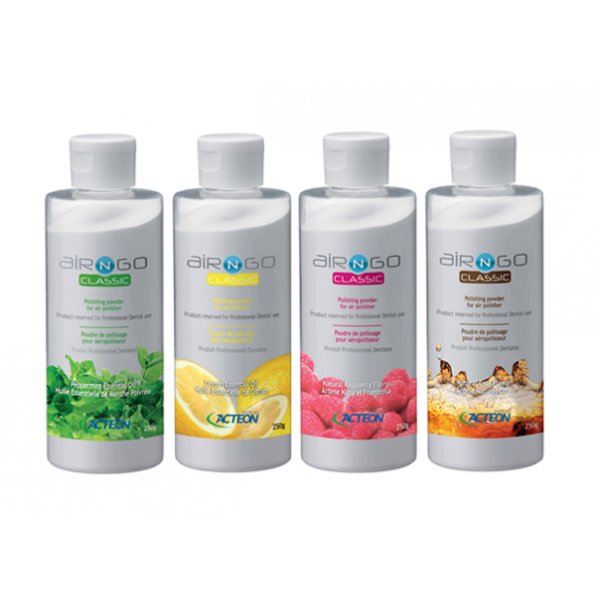 AIR-N-GO POLVO CLASSIC – Polvo profilaxis supragingival Satelec 4x250g