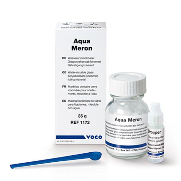 AQUA MERON ION.VIDRIO POLVO – Cemento de ionómero de vidrio VOCO (35g)