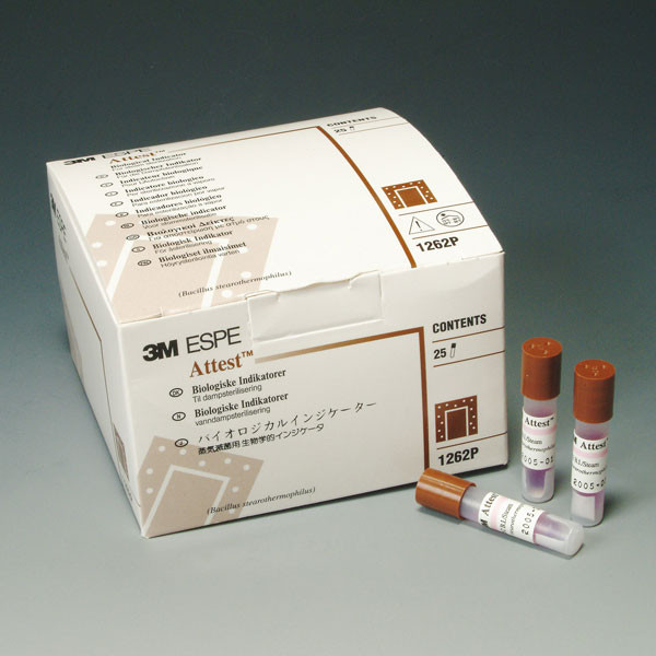 Attest 1262P – Indicador biológico para autoclave 3M ESPE 25ud