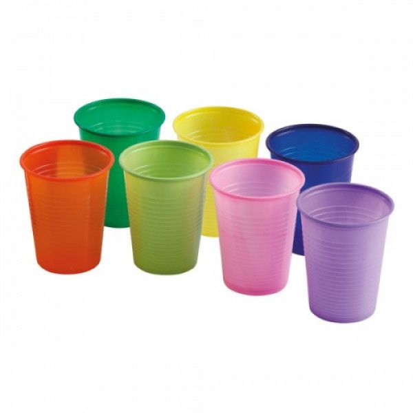 Vasos de colores EURONDA – Vaso desechable borde redondeado 200cc
