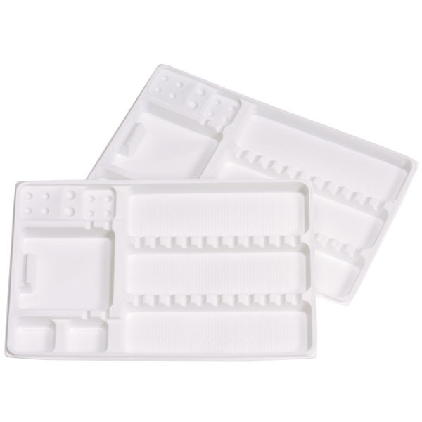 Bandeja de plástico desechable – Grande 28,5x18,5cm 400ud