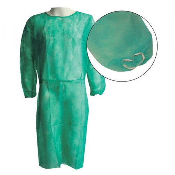Bata verde desechable de polipropileno – Blouse de protection clinique