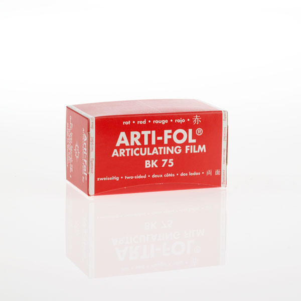 BK75 PAP.ART. ROJO – Papier à articuler bilatéral 8µm Bausch 15mm