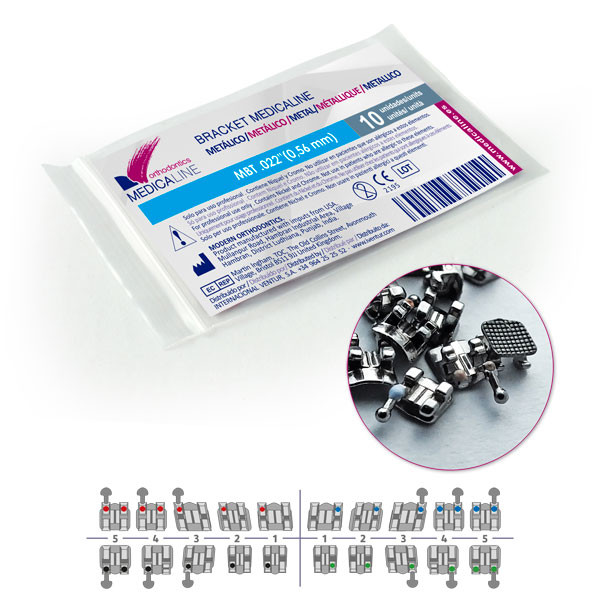 BRACKET METÁLICOS MEDICALINE – Brackets ortodônticos Roth .022
