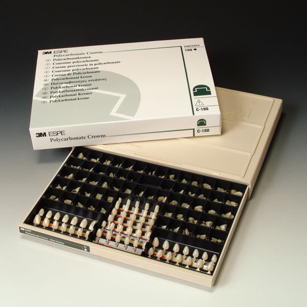 C180 CORONAS POLICARBONATO – Kit de 180 couronnes provisoires