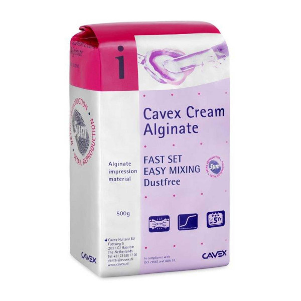 CAVEX Alginate Cream – Alginato ortodoncia alta precisión 500g