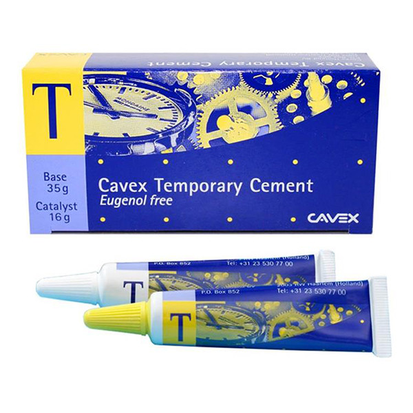 Cavex temporary cement – Cemento provvisorio a base di ossido di zinco, 35g + 15g