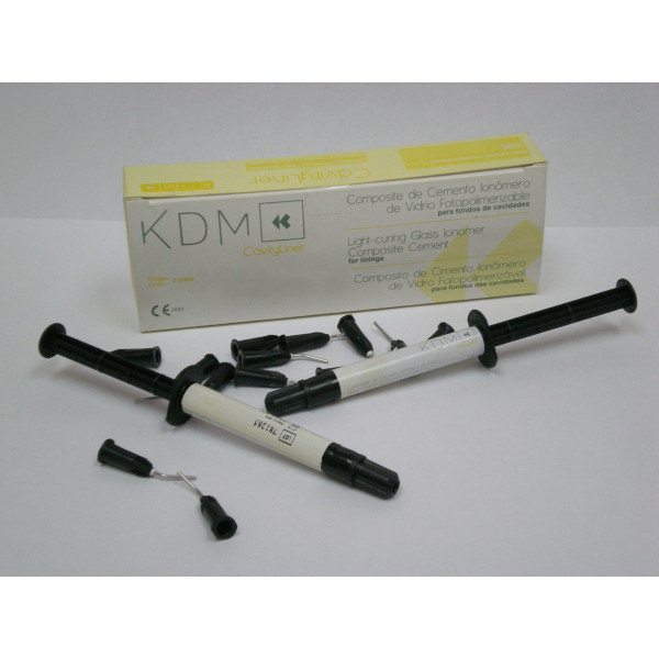 CAVITYLINER KDM – Composite de ionómero de vidrio fotopolimerizable, 2x2ml