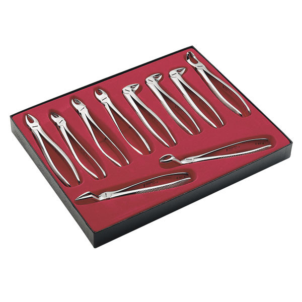 E100X FORCEPS ECONOMICOS – Kit 10 fórceps de extração dentária CARL MARTIN