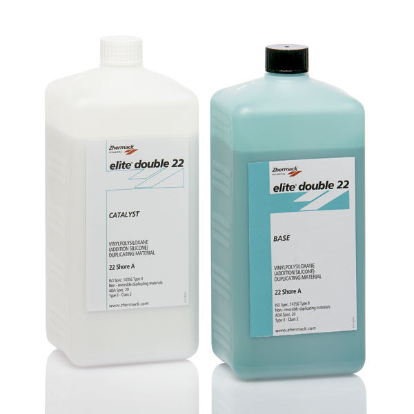 ELITE DOUBLE 22 – Silicone par addition pour duplication, Zhermack (1kg + 1kg)