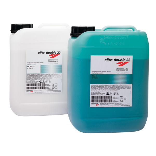 ELITE DOUBLE 22 – Silicona-A de duplicación, Zhermack (5kg + 5kg)