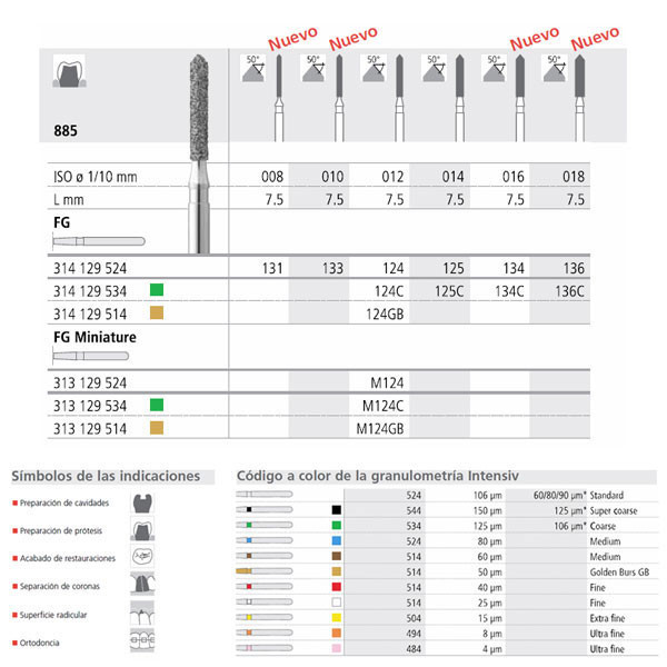 FG 134/6 C 885-016 INTENSIV – Durva szemcsés gyémántfúró, 6 db