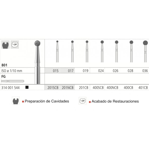 INTENSIV 801 FG – Gyémánt fúró gömb extra durva 6 db
