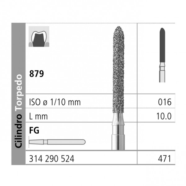 FG 471/6 879-016 – Fresa diamante medio acabado para turbina INTENSIV 6u