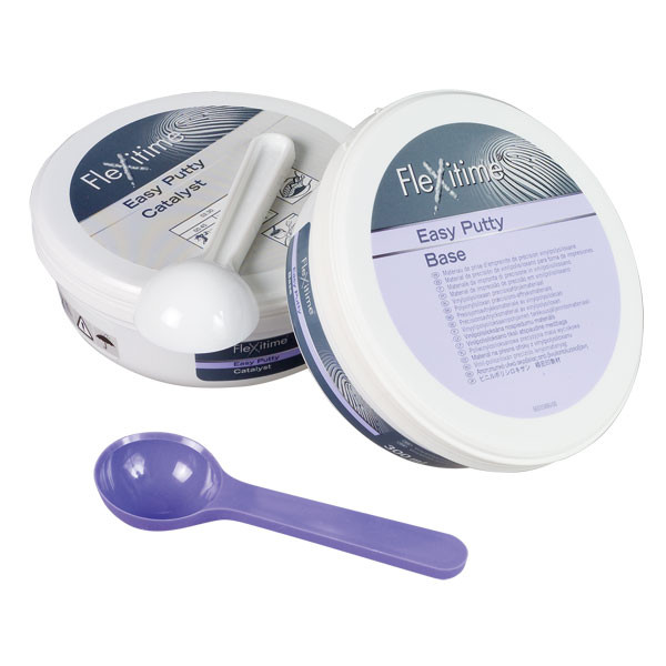 FLEXITIME EASY PUTTY – Silicona de adición, consistencia masilla, Heraeus Kulzer, 300+300ml