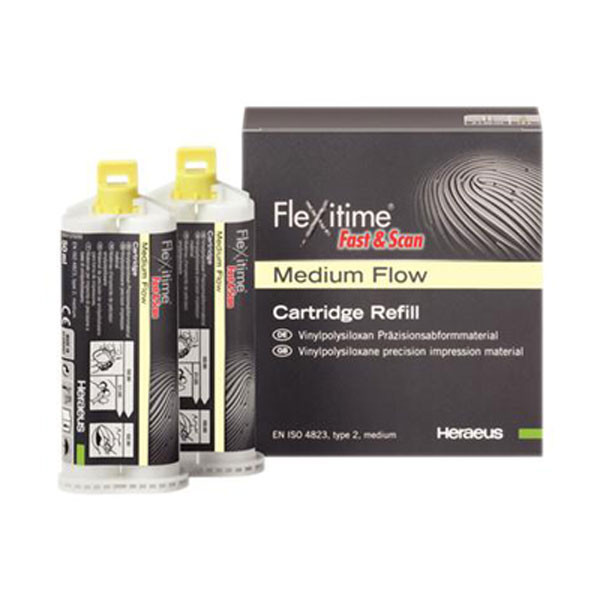 FLEXITIME FAST&SCAN MEDIUM FLOW – Silicone fluido scansionabile, Heraeus Kulzer, 2x50ml