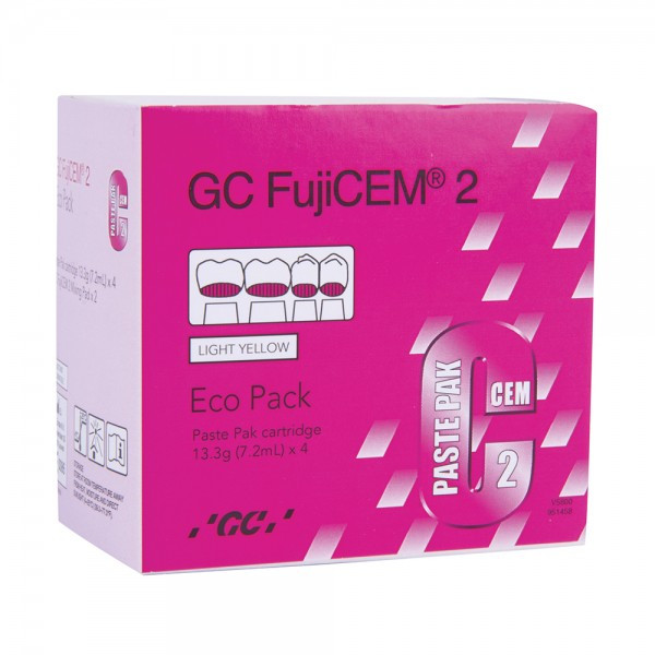 GC FUJI CEM 2 SL ECO PACK – Ciment verre ionomère renforcé résine