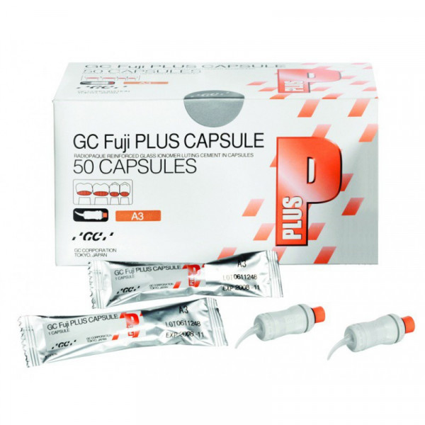 FUJI PLUS CAPSULAS 50u. A3 – Cimento ionómero de vidro reforçado com resina, GC