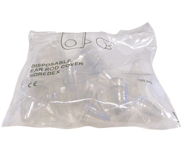 FUNDA PLASTICO SOPORTE OREJAS – Fundas protectoras para soportes radiográficos SATELEC (100 uds)