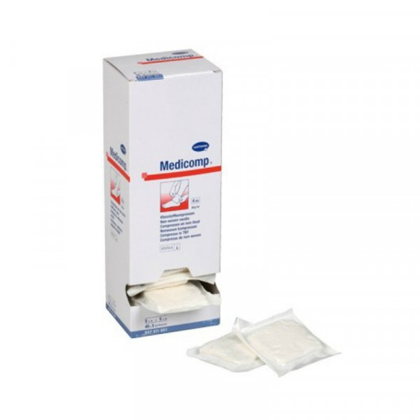 Gasas estériles MEDICOMP HARTMANN – 7.5x7.5cm, 4 capas, 200 unidades