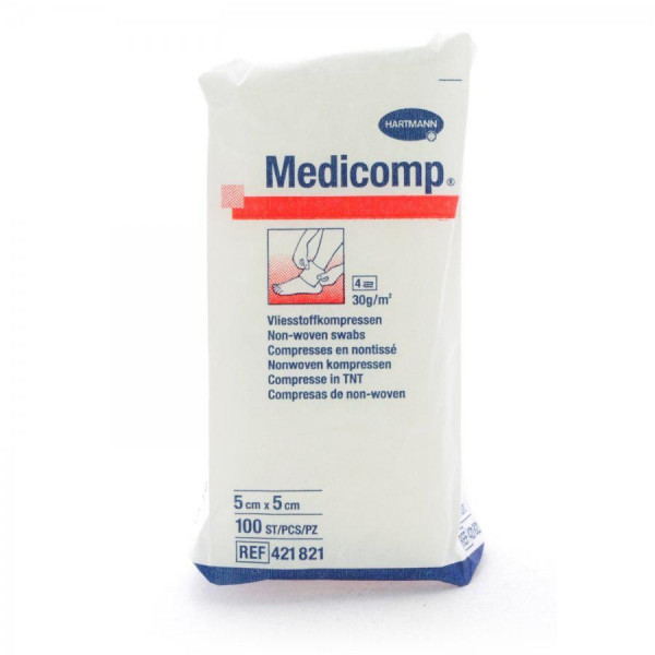 Gasas no esteril, no tejida de 5x5cm 30g/m2 – Medicomp HARTMANN