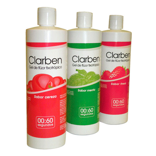 GEL DE FLÚOR 500 ML – Gel de flúor tixotrópico sabor morango CLARBEN