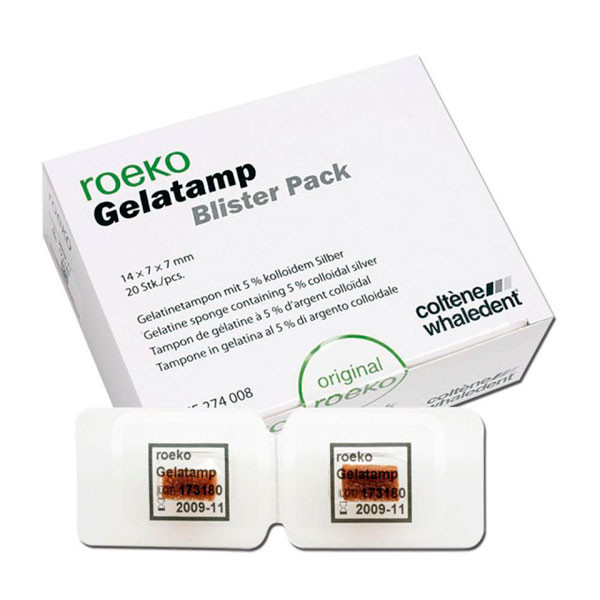 ROEKO Gelatamp – Éponge hémostatique à l'argent colloïdal (20 pcs.)
