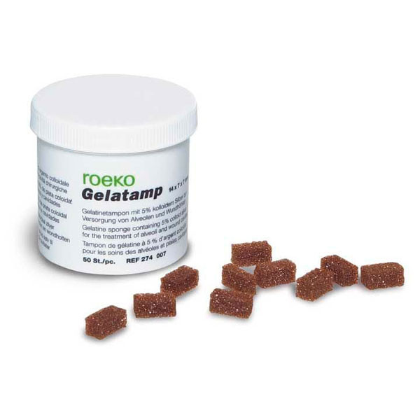 ROEKO Gelatamp – Vérzéscsillapító szivacs kolloid ezüsttel (50 db.)