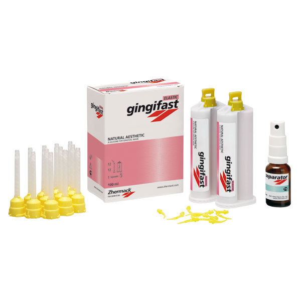 ZHERMACK GINGIFAST ELASTIC D2 – A-szilikon ínyreprodukcióhoz (2x50ml)