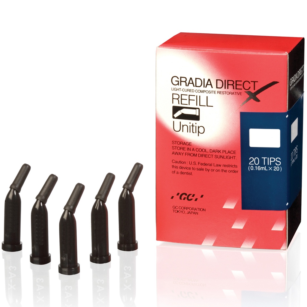 GRADIA DIRECT X UNITIP 20X0,16ml X-A2 – Compósito universal radiopaco da GC