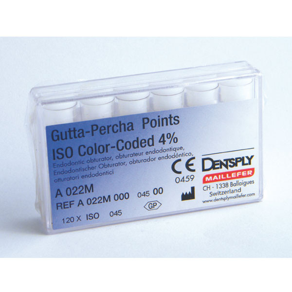 GUTAPERCHA CONICIDAD .04 Nş35 – Pontas endodônticas MAILLEFER 120u