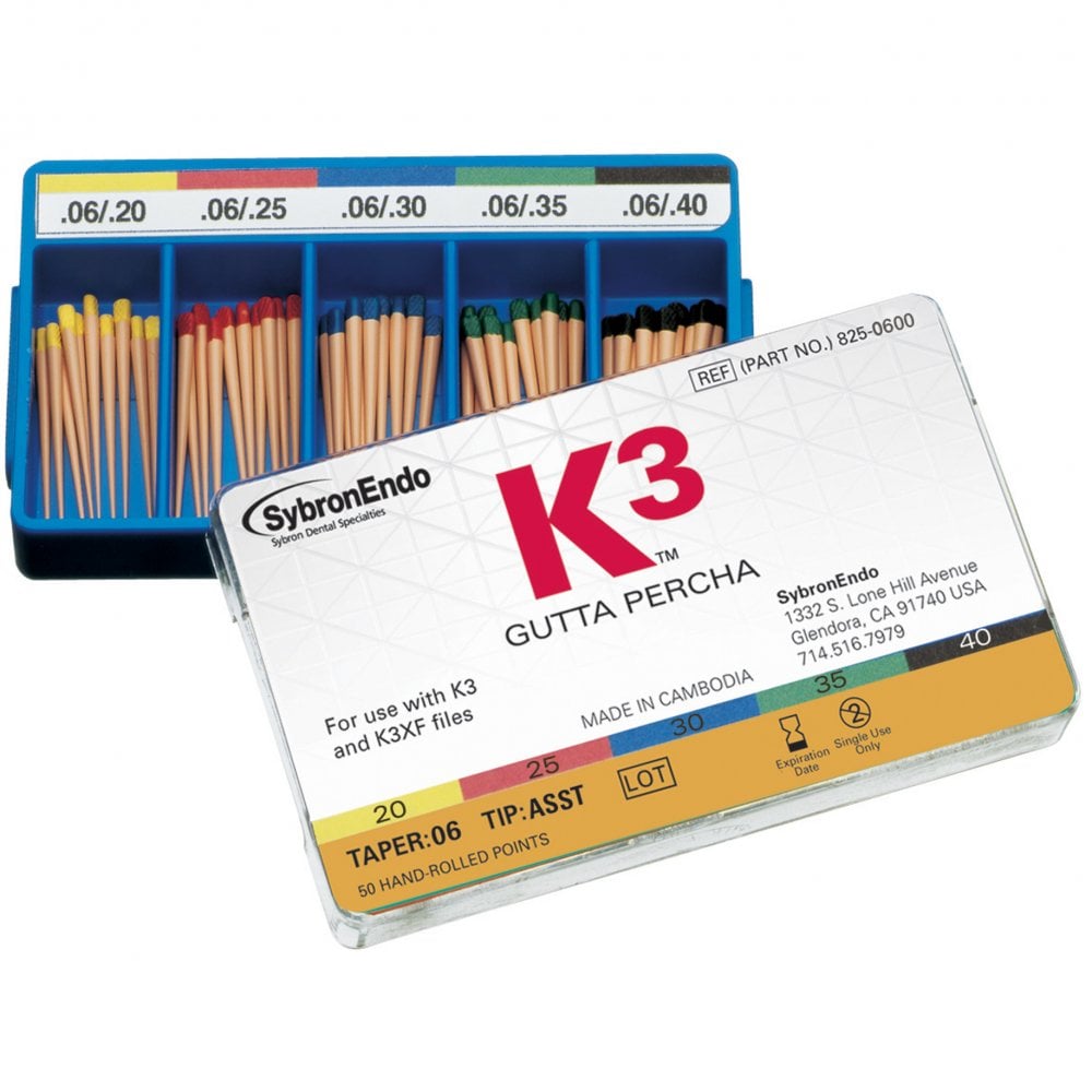 GUTAPERCHA K3 CONICIDAD 06 Nş 30 – Endodonciai guttapercha pontok KERR