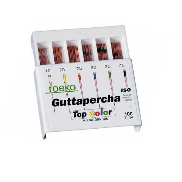 GUTAPERCHA TOP COLOR SURT. 15-40 – ROEKO gutta-percha készlet 100db