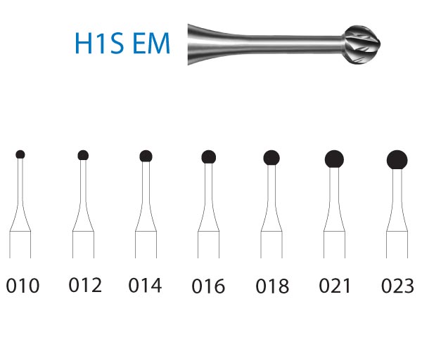 H1SEM.204.014 KOMET – Fresa esférica de carboneto para escavação (5 un.)