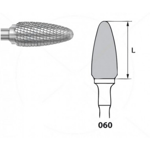 H251FSQ-060 KOMET – Fresa PM carburo tungsteno corte cruzado, 1 ud.