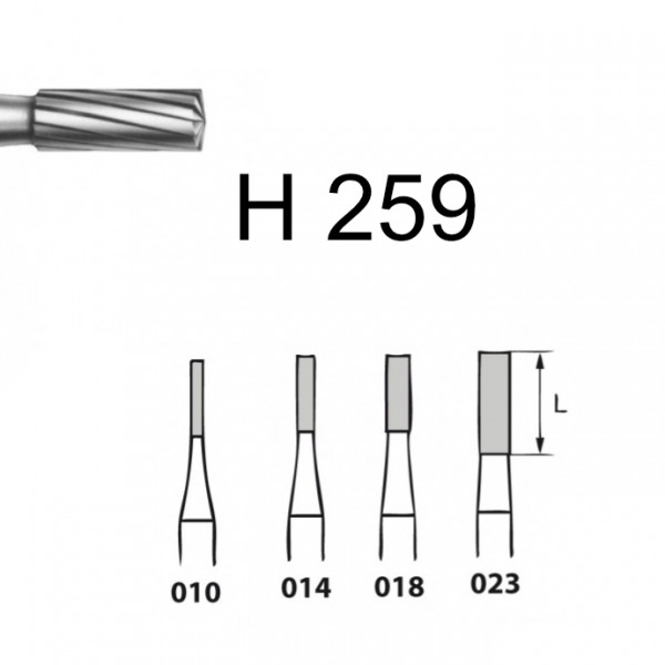 KOMET PM H259 – Fresa cilíndrica de carburo de tungsteno 5u.
