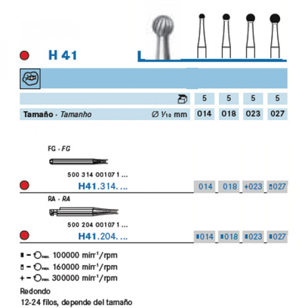 H41-014 FRESA CA C. TUNGS. USNº7004 – Fresa in carburo di tungsteno Komet