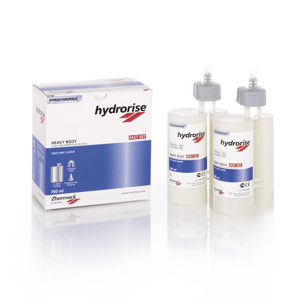 HYDRORISE MAXI HEAVY BODY FAST – Silicone A haute viscosité, Zhermack, 2x380ml