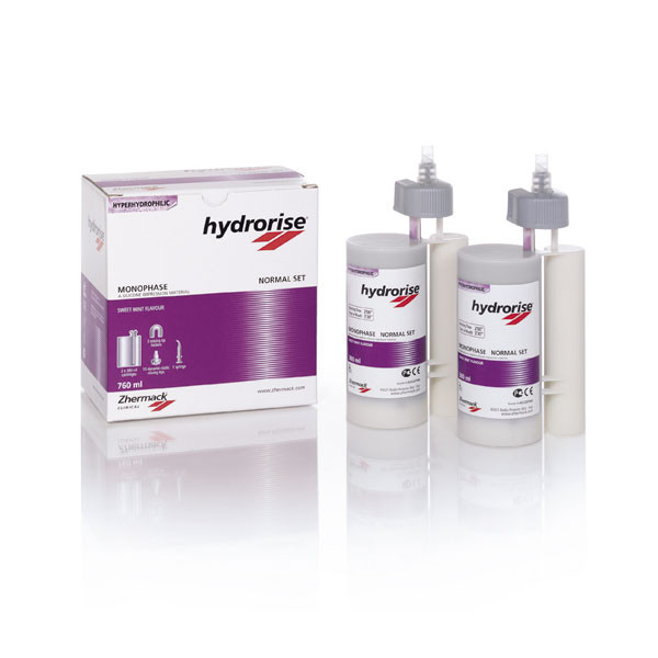 HYDRORISE MAXI MONOPHASE NORMAL – Silicone A media viscosità, Zhermack, 2x380ml
